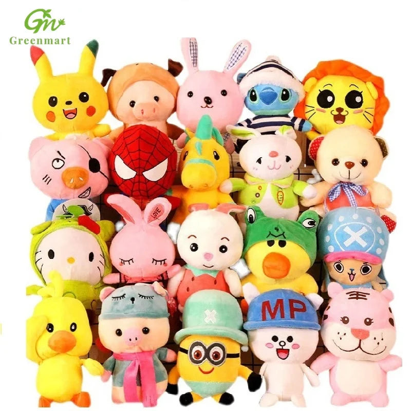 Greenmart Customizable Children's Plush Toys Mini Lion Tiger Bear Hanging Ornaments Soft Cotton with PP Filling 10 cm Babys Gift