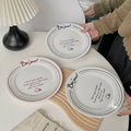 Korean Ins French Alphabet Simple Ceramic Plate Creative Breakfast Dessert Plate