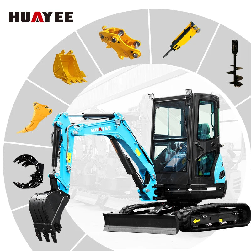 HUAYEE Heavy Industry Production Mini Excavators 2.6 Ton Multifunctional Mini Digger With Good Running Customize Small Bagger
