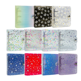 New Design Korean School Pvc Mini 3-holes Loose-leaf Refillable Binder Notebooks Stationery With1/2/3 Inch Photo Inner Pages