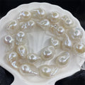 Big Size Irregular Baroque Pearl Strand 3A Quality White Color Natural Freshwater Pearl String for Jewelry Making