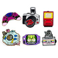 Custom Cartoon Color Hidden Camera Roll Hard Soft Enamel Pins Camera Recording Outdoor Alloy Brooch Badge