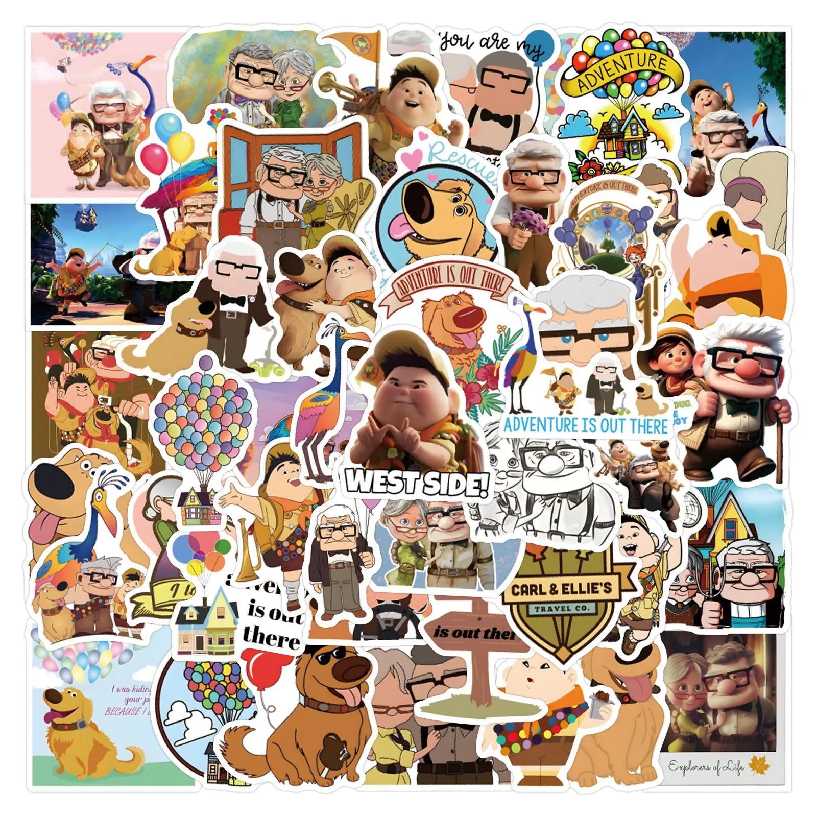 50Pcs Classic Movie Up Graffiti Stickers for Bottle Book Decor Fashion American Cartoon Sticker