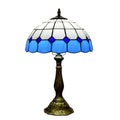 Lamp Tifani Vintage Glass Base Style Stained for Tiffany Tifany Decoration 12 "Blue Table Lamp Office Work Study Led Night Light