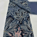 Nigerian Purple Beaded With Sequins Lace Fabric
