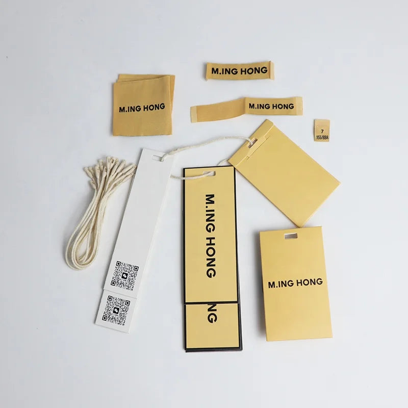 Luxury Custom Logo Printed hang Tags Rope Custom Clothing Seal String Hang Tag Cardboard Garment Labels Hang Tag for Clothing