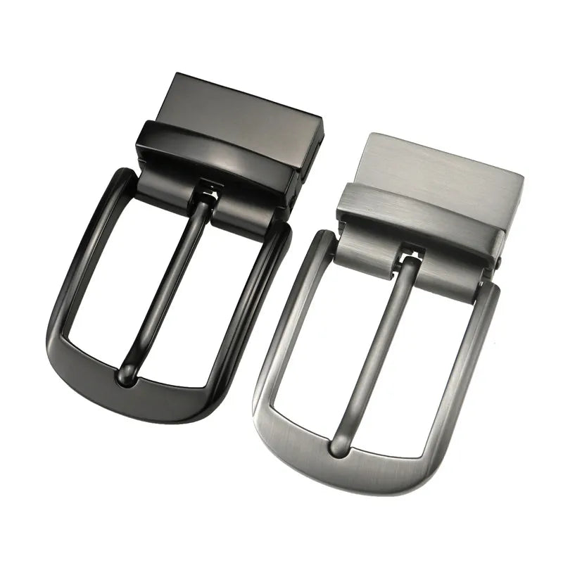 New Reversible Buckle 35MM Men Pin Buckle Belt With Holes Alloy Buckle Factory OEM Custom Logo Wholesale