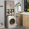 Phoenix Home Modern Eco-Friendly Grey Wood Toilet Storage Cabinet Rectangle Shape 2-Barn Door Wholesale for Bathroom Laundry