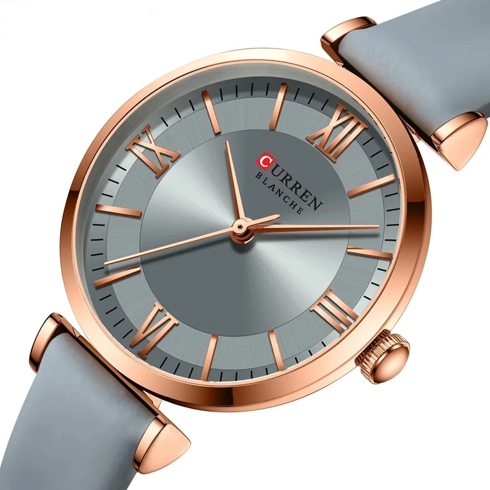 CURREN 9079 Lady Watch New Luxury Elegance Charm Dress Ladies Wristwatches Leather Watches Women Bracelet Relogio Feminino