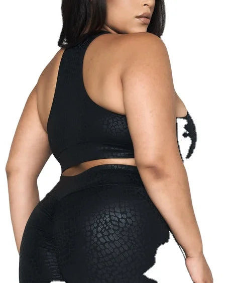 Custom Logo New Solid Color  Plus Size Activewear Clothing Activewear Yoga Sport Top Gym Wear Workout Women Yoga Set