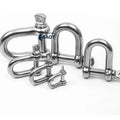 50 Pcs 304 Stainless Steel Bow D Ring Shackles 5mm Screw Pin Anchor Shackle for Mining Traction Steel Wire