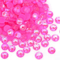 Oleeya Colors Flat Back Glass Rhinestones Non Hotfix Noctilucent Rhinestone Nail Crystal Fluorescence Nailart Crystal Glass