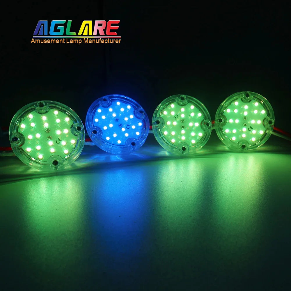 New Design 24V LED Amusement Light Waterproof Comaleon Cabochon Funfair Point Lights