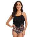 Hot Sale Vacation Beach Wear for Women Leopard Print Bathing Suit Women's Swimsuit with Shorts
