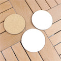 MDFSUB in Stock Circle Glossy White 95mm Heat Resistant Cork Backed Blank Sublimation MDF Coaster with Protective Films