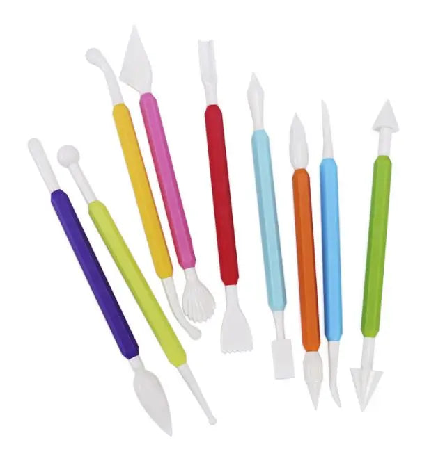 New Product Hot Selling 9pcs Diy Cake Tools Carving Pen Fondant Mold  Fondant Tool Cake Decorating Supplies Cake Accessories