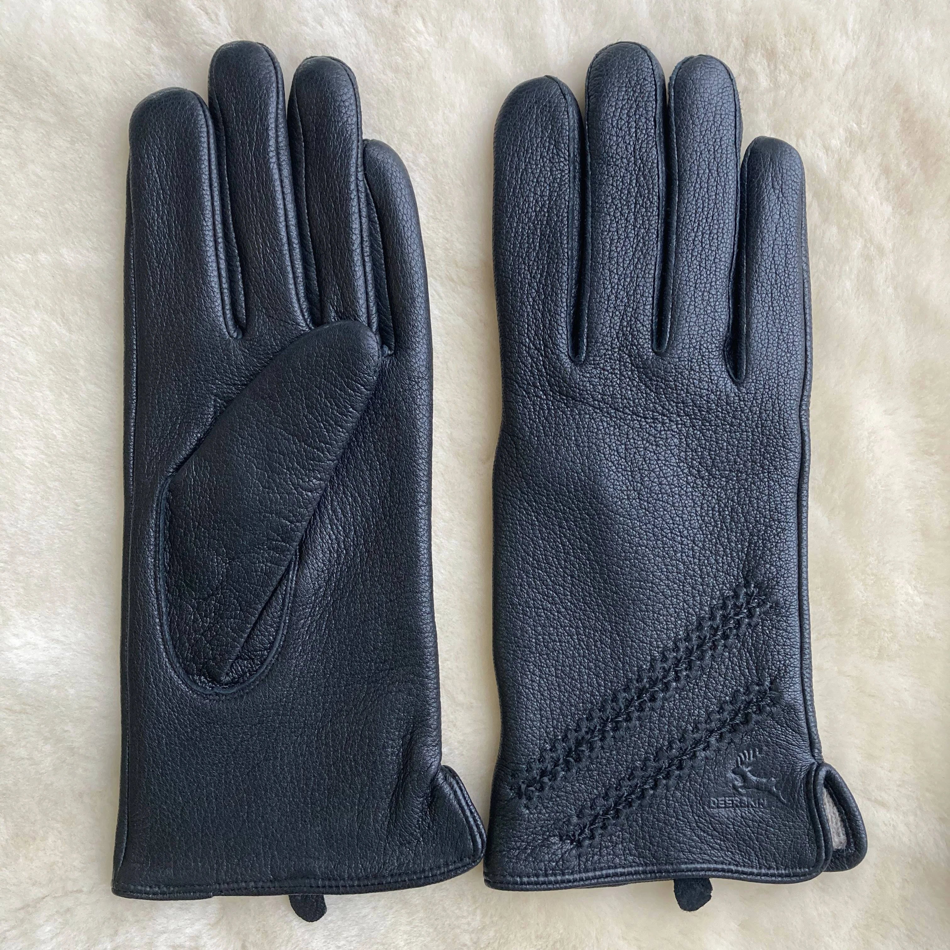 Sample Support New Nice Price Goat Genuine Leather Women Gloves Imitated Deer Leather Comfortable Breathable Leather Gloves