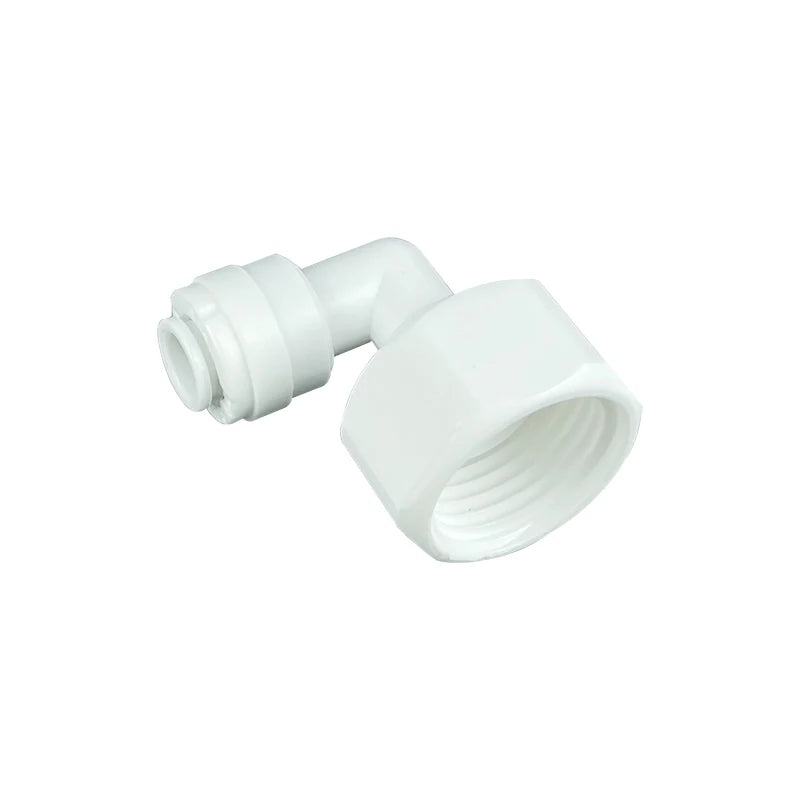 RO Water Fitting Elbow 1/4" 3/8" OD Hose 1/4" 1/2" 1/8" BSP Female Thread Plastic Pipe Quick Reverse Osmosis Connector