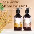 OEM Premium Natural Rice Water Shampoo and Conditioner Set Soothing Nourish Growth Anti Hair Loss Shampooing Pour Cheveux