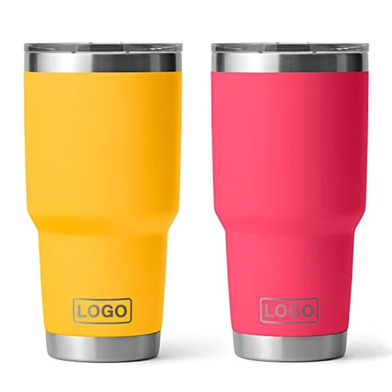Reusable Tumblers Wholesale Bulk 20oz Coffee Cup Stainless Steel 30 Ounce Mug Travel Cooler Tumbler With Magnetic Lid Termos