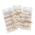 Handmade Sweet Style Crystal Rhinestone and Pearls Hair Grips Barrettes and Hair Clips for Women and Girls Side Clip Hairpin