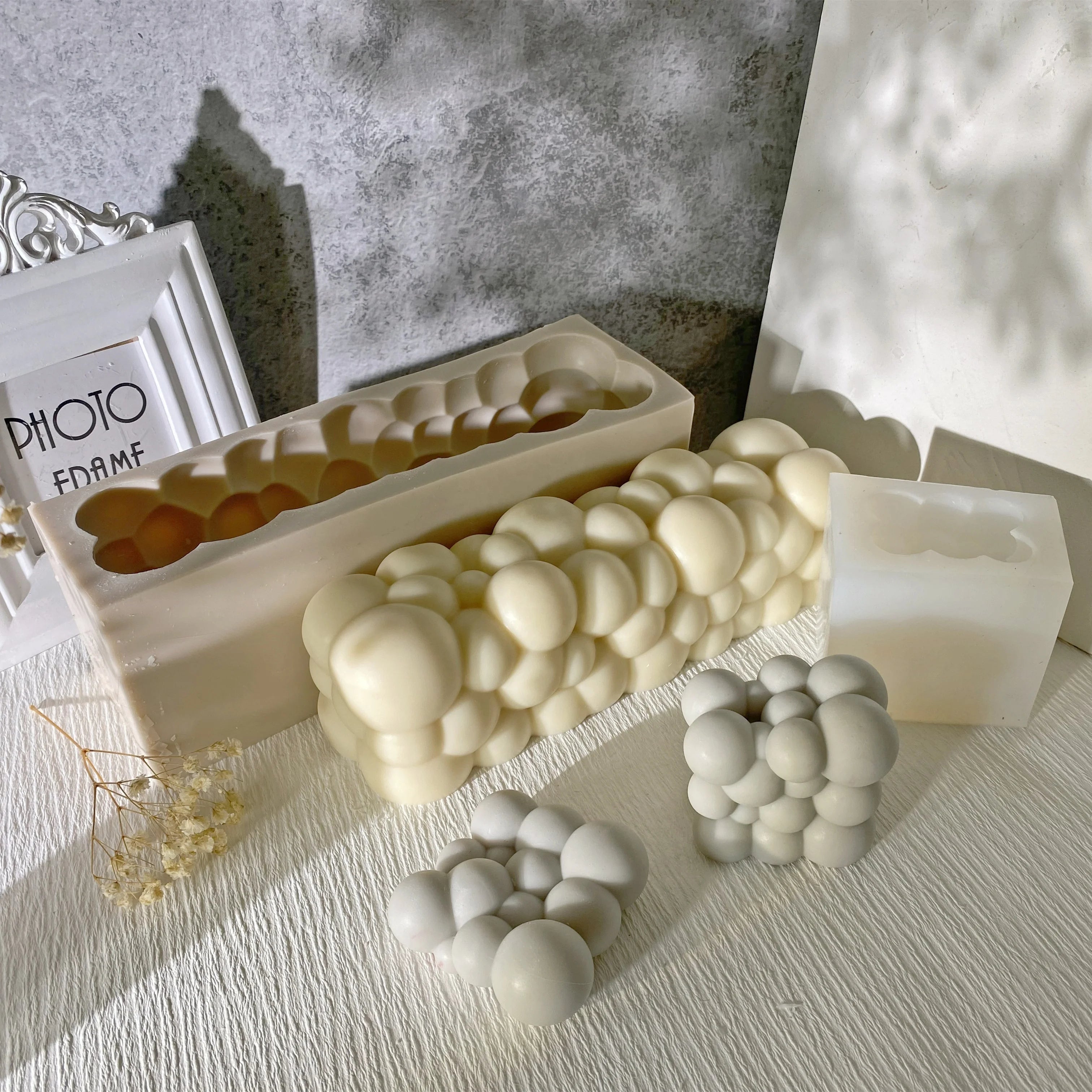 D-8145 Unique Irregular Bubble Silicone Candle Mold Plaster Soap Candle Making Supplies Chocolates Baking Tool Scented Wax Mould