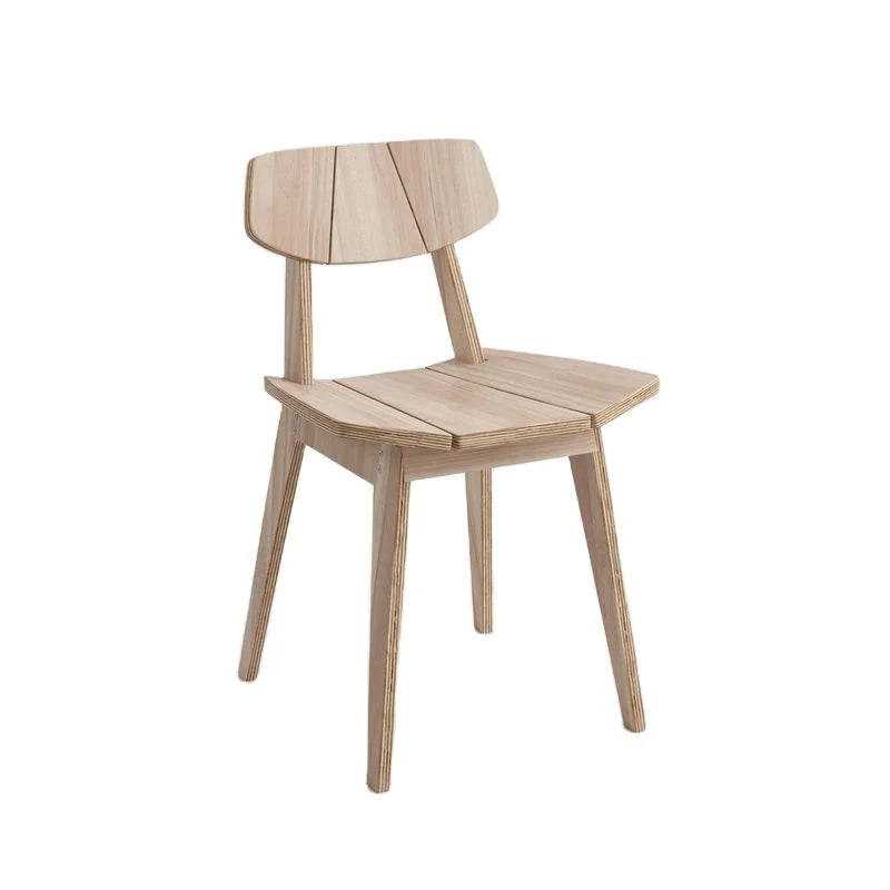 Plywood CNC Minimalist Modern Dining Chair Removable Cover Easy Install Solid Wood for Home Office Bar Desk School Apartment Use