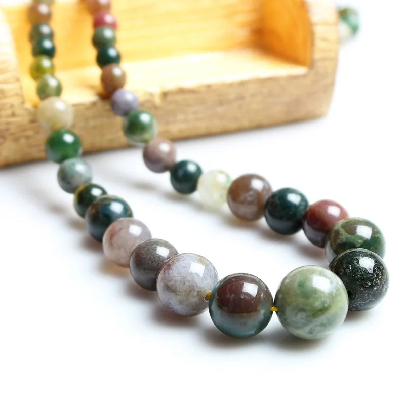 Onyx 6-14mm Quartz Semi-precious Stone Pendant Necklace Buddhism Flower Design for Women's Anniversary Party Gift MegaBDM