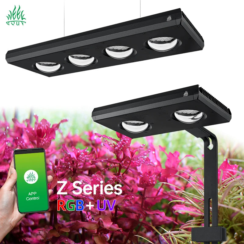 Z Series Z250 Z400 RGB UV Plant Grow Clip Aquarium Lamp Fish Tanks Accessories LED Aquarium Light Bluetooths Sunrise Sunset Lamp