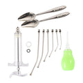 10/20/50ml Canary Pigeon Chicken Birds Manual Feeding Syringe Set Curved Tube Metal Feeding Spoon