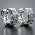 Huitan Wholesale Hot Cool Dainty Silver Gold Luxury Earrings for Men Women Cubic Chunky Earrings Fashion Hoop Earrings