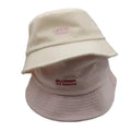 Unisex Terry Towelling Bucket Hat Customized Logo Pink Beige Color Casual Travel Style Letter Fisherman Hat Design for Women