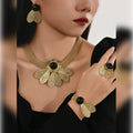 High-quality Women's Jewelry Fashionable Women's Bracelets Necklaces Rings Earrings 4-piece Zirconia Jewelry