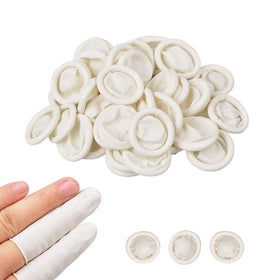 Disposable Latex Finger Cot Medium Fingertip Gloves with Anti-Static Rubber Tips Protector Plastic Finger Cot 100g/bag