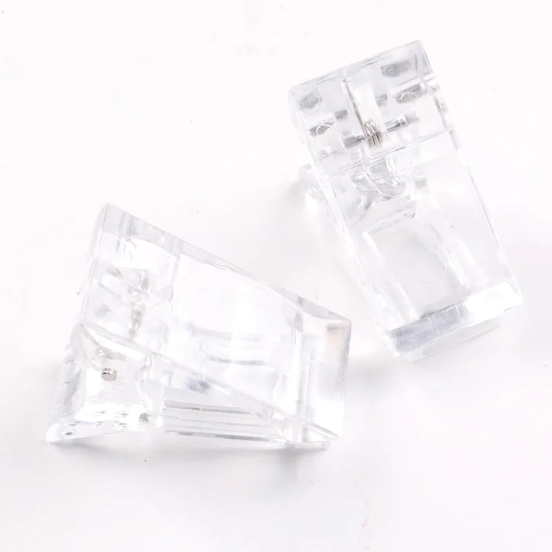TSZS Reusable Nail Art Finger UV LED Plastic Builder Clamps Manicure Nail Art Transparent Quick Building Nail Extension Clips