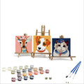Custom Cartoon Animals  of Kids Image Diy Paint by Numbers for Kids Art Children Boys Girls Students 20x20cm with Frame Hot Sell