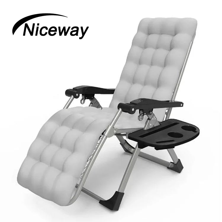 Manufacturer zero Gravity Chair Single Folding Sleeping Chair Camping Lazy Lounge Beach Chair with Footrest