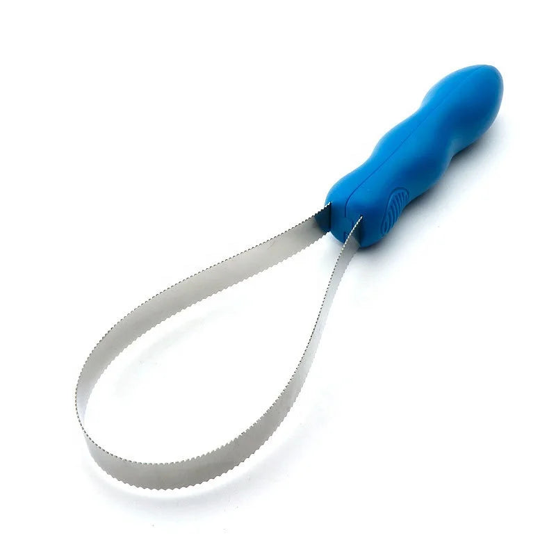 Stainless Steel Sawtooth Horse Sweat Scraper Brush Iron Sweat Scraper Horse Hair Brush Scraper Horse Supplies Cleaning Tools