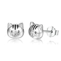 CAOSHI Manufacture Sliver Coating Cute Cat Stud Wholesale Cheap Price Women Girls Small Simple Animal Stud Earrings