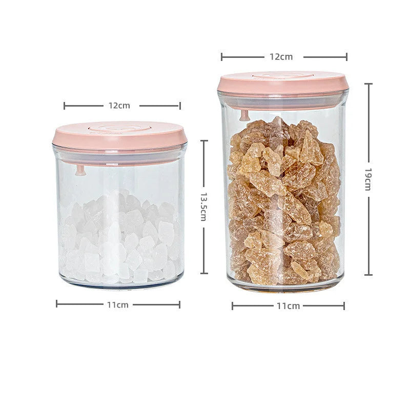 Eco-friendly Durability Not Easy Break Dry Food Tank Jar Pop up Airtight Food Storage