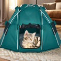 New Four Seasons Indoor/Outdoor Cat Nest Portable Foldable Pet Tent Breathable Oxford Fabric Featuring Animal Pattern Camping