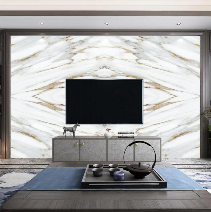 Scratch Resistant Certification UV Marble Sheet PVC Marble Wall Panel 3D Printing Continuous Patterns Marble Slab