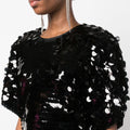 18MM Black Sequin Lace Full Sequin Embroidery Party Dress Sequin Lace Fabric
