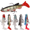 Wholesale 8.5CM 13G Pre-Rigged Soft Minnow Lure Artificial Jig Baits for Sea Bass and Freshwater Fish for Ocean Boat Fishing