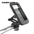 RIDERACE Adjustable Waterproof Phone Holder Cycling Phone Holder Case Universal Bike Handlebar Cell Phone Support Mount Bracket