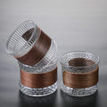 Handmade Heat Resistant Eco-friendly Clear BPA Free High Borosilicate Glass Candle Cups Wooden Sleeve Easter & Christmas Gifts