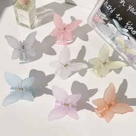Girls Creative Sweet Butterfly Shaped Claw Clips Hair Clips Summer Decorative Hair Accessories Temperament Acrylic Hair Claw