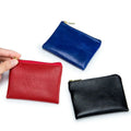 Plain Cheaper Genuine Leather Cow Zipper Cute Small Mini Pocket Change Coin Bag Purse Pouch Case Holder for Kid Girl Women Men