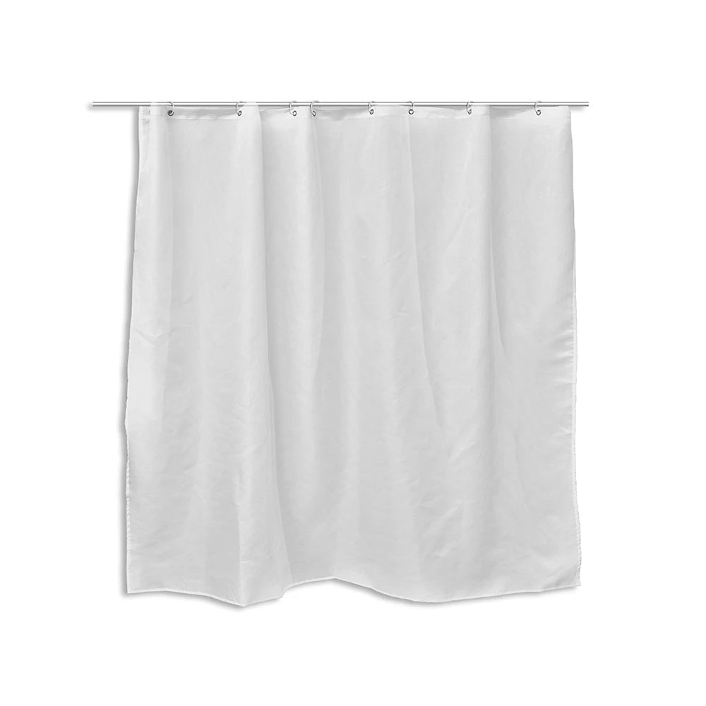 Wholesale White Water Proof Polyester Sublimation Shower Curtain Bathroom Curtains With Hooks