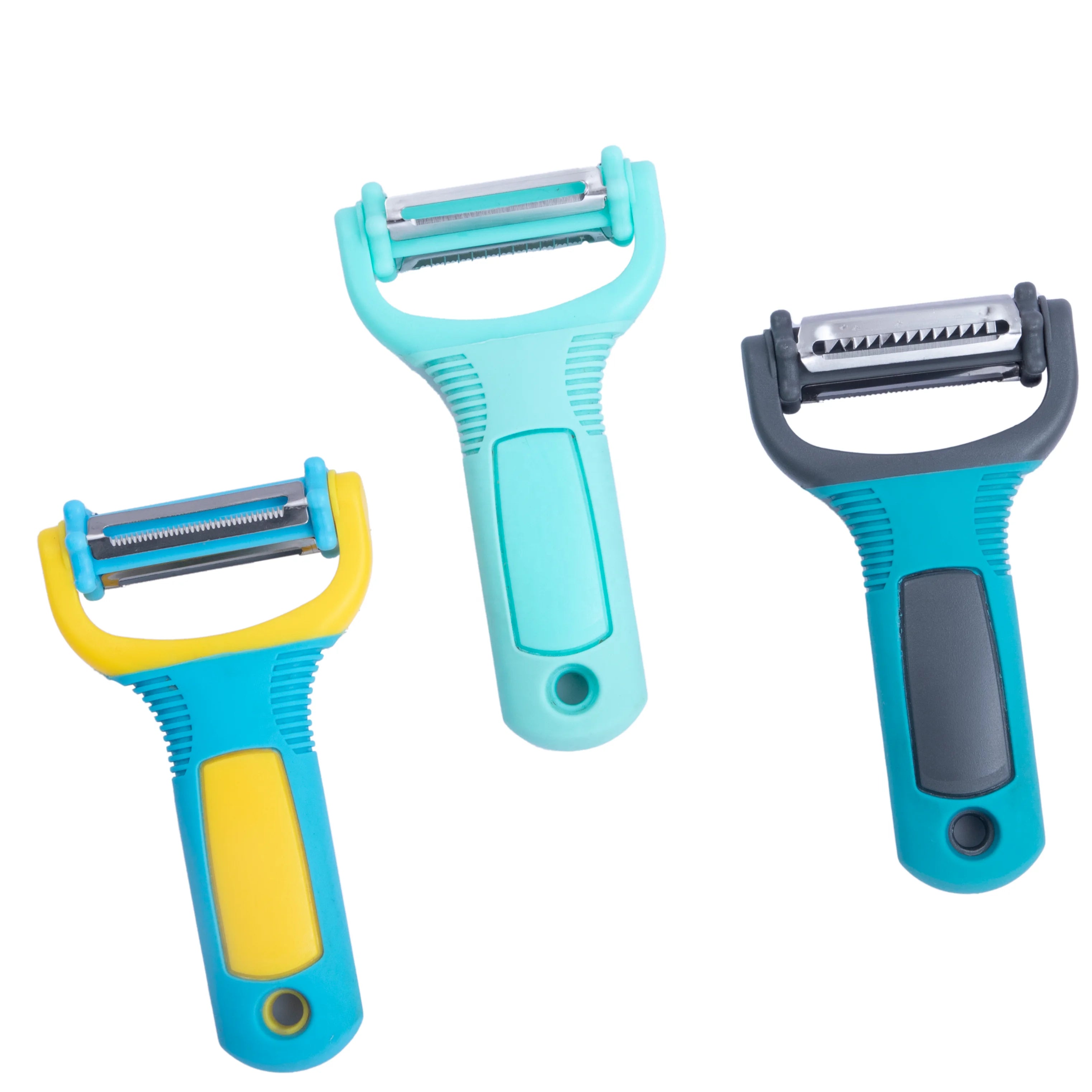 Hot Sell Kitchen Accessories 3 in 1 Rotating Blade Stainless Steel Paring Knife Household Multifunctional Vegetable Fruit Peeler